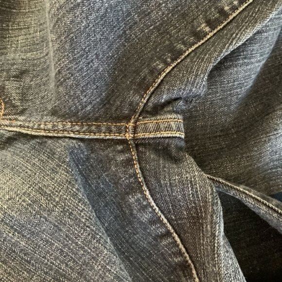 Chicos Platinum Denim Jeans Size 1 Regular Mid-Rise Bootcut Dark Wash Stretch Co - Picture 10 of 14